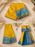 Soft Silk Saree - Yellow Gold