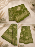Banaras  Saree - Olive Green