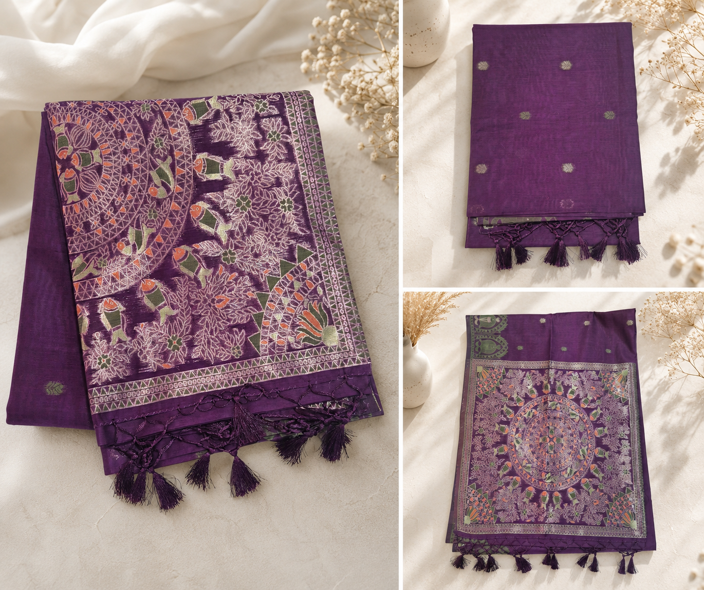 Mulberry Silk Saree - Royal Purple