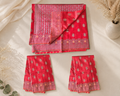 Tussar Khadi Saree - Deep Red