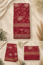 Banaras  Saree - Deep Red