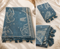 Mulberry Silk Saree - Teal Butterfly