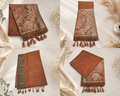 Mulberry Silk Saree - Copper Brown