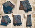 Mulberry Silk Saree - Dark Teal