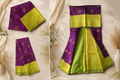 Soft Silk Saree - Purple Green