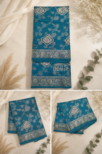 Banaras  Saree - Teal Blue
