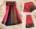 Soft Silk Saree - Red Orange