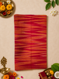 Woman's unstiched pure handloom -Orange and Red