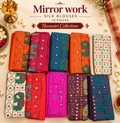 Mirror work silk blouses- pattern 1 -10 pcs