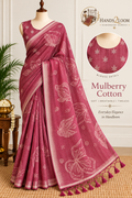 Mulberry Silk Saree - Crimson Red