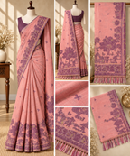 Chanderi Cotton Saree - Deep Pink