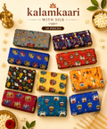 Unstitched Kalamkaari blouse -silk- 10 pcs-Pattern 3