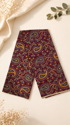 Women's cotton unstitched blouse material- Purple printed