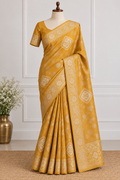 Banaras  Saree - Golden Yellow